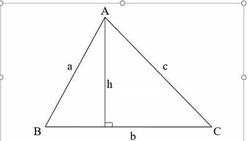 diện tích tam giác khi biết cạnh đáy và chiều cao